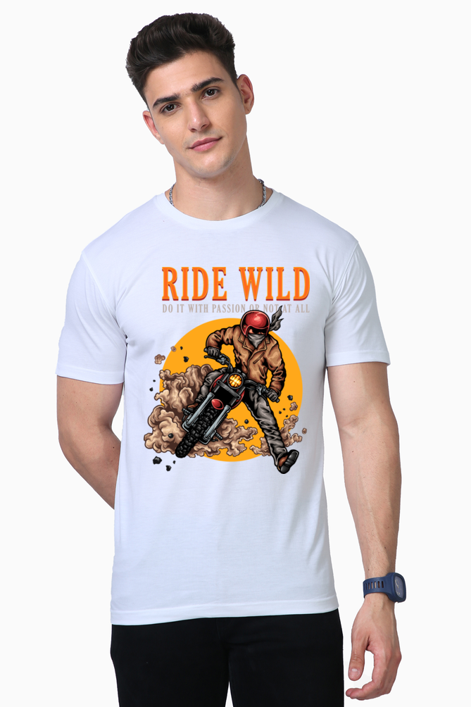 Unisex Supima Cotton T-Shirt | Regular Fit | Round Neck | Short Sleeve | Ultra-Soft & Durable | Ride Wild