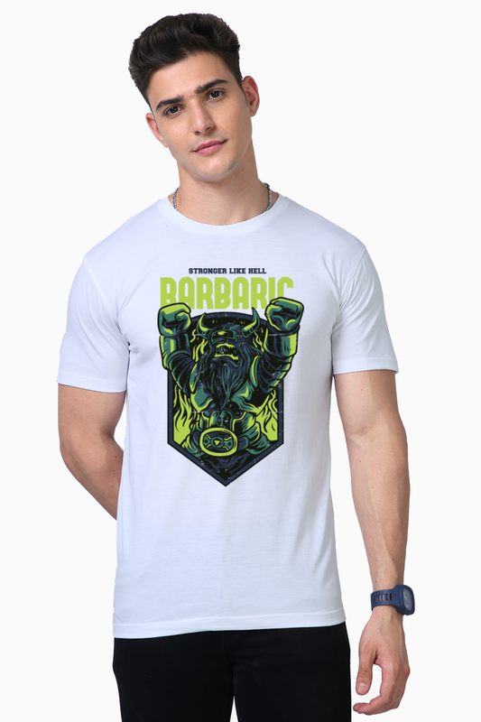 Unisex Supima Cotton T-Shirt | Regular Fit | Round Neck | Short Sleeve | Ultra-Soft & Durable | Barbaric