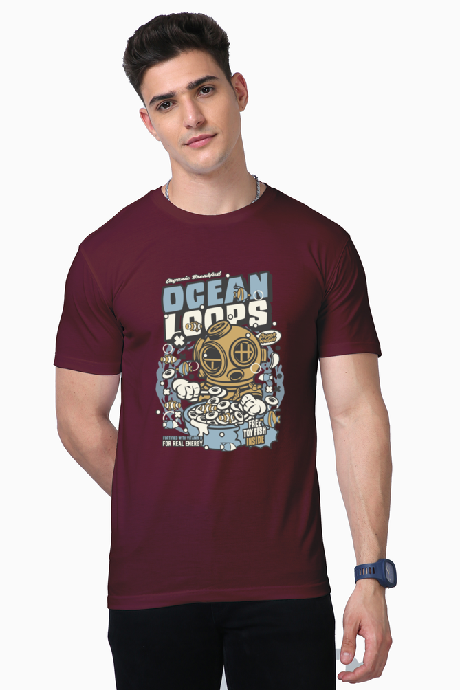 Unisex Supima Cotton T-Shirt | Regular Fit | Round Neck | Short Sleeve | Ultra-Soft & Durable | T-Shirt OceanLoops