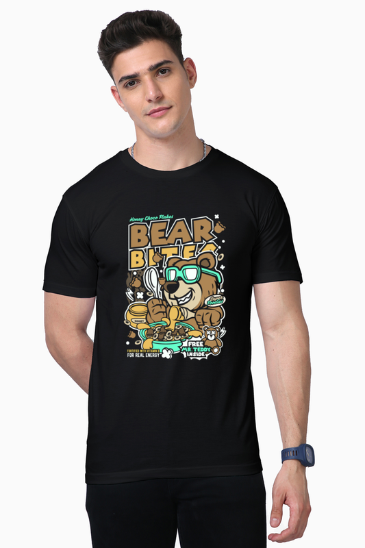 Unisex Supima Cotton T-Shirt | Regular Fit | Round Neck | Short Sleeve | Ultra-Soft & Durable | BearBites