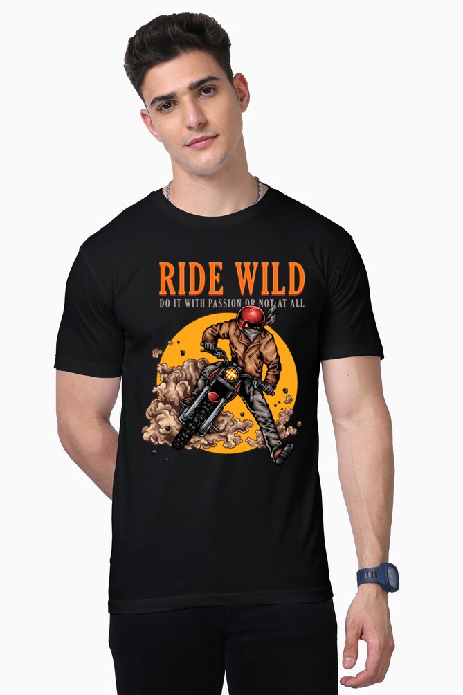Unisex Supima Cotton T-Shirt | Regular Fit | Round Neck | Short Sleeve | Ultra-Soft & Durable | Ride Wild
