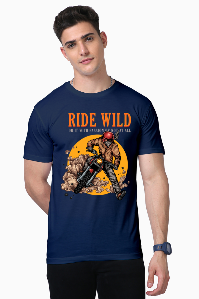 Unisex Supima Cotton T-Shirt | Regular Fit | Round Neck | Short Sleeve | Ultra-Soft & Durable | Ride Wild