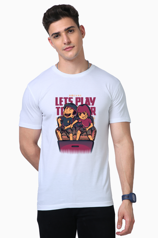 Unisex Supima Cotton T-Shirt | Regular Fit | Round Neck | Short Sleeve | Ultra-Soft & Durable | Lets play together