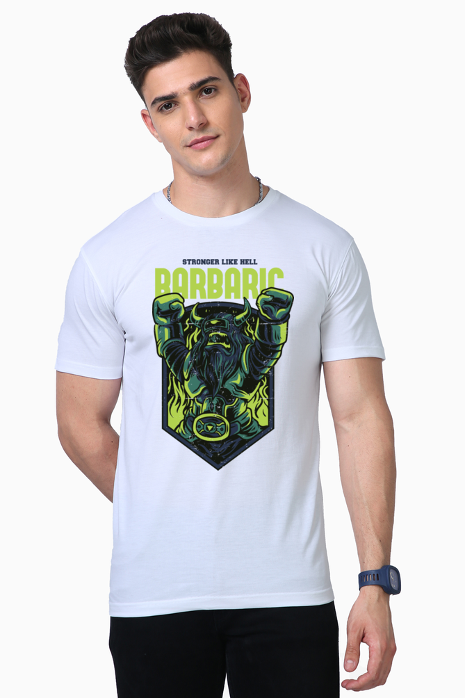 Unisex Supima Cotton T-Shirt | Regular Fit | Round Neck | Short Sleeve | Ultra-Soft & Durable | Barbaric