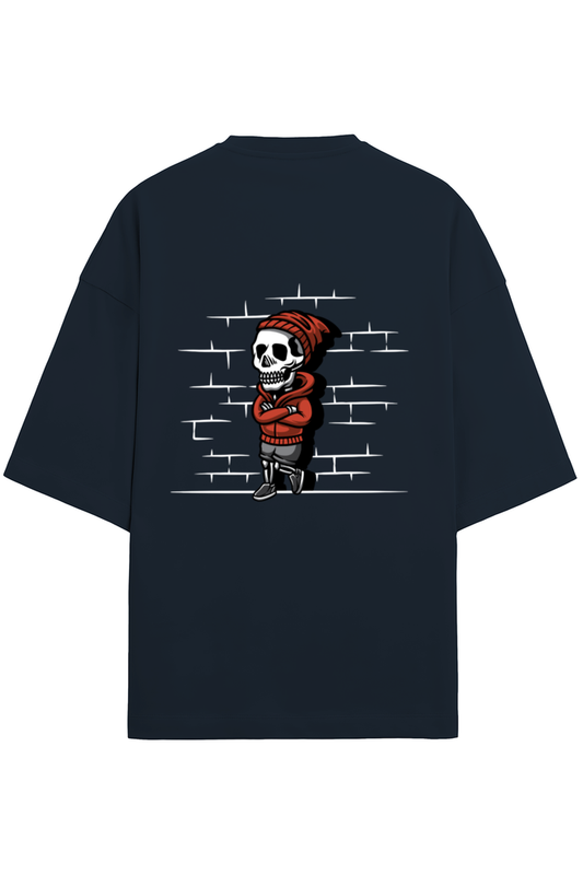 Unisex Terry Oversized T-Shirt : SkeletonWall